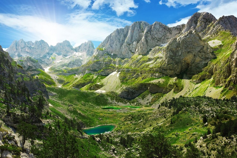 Laghi e montagne in Albania